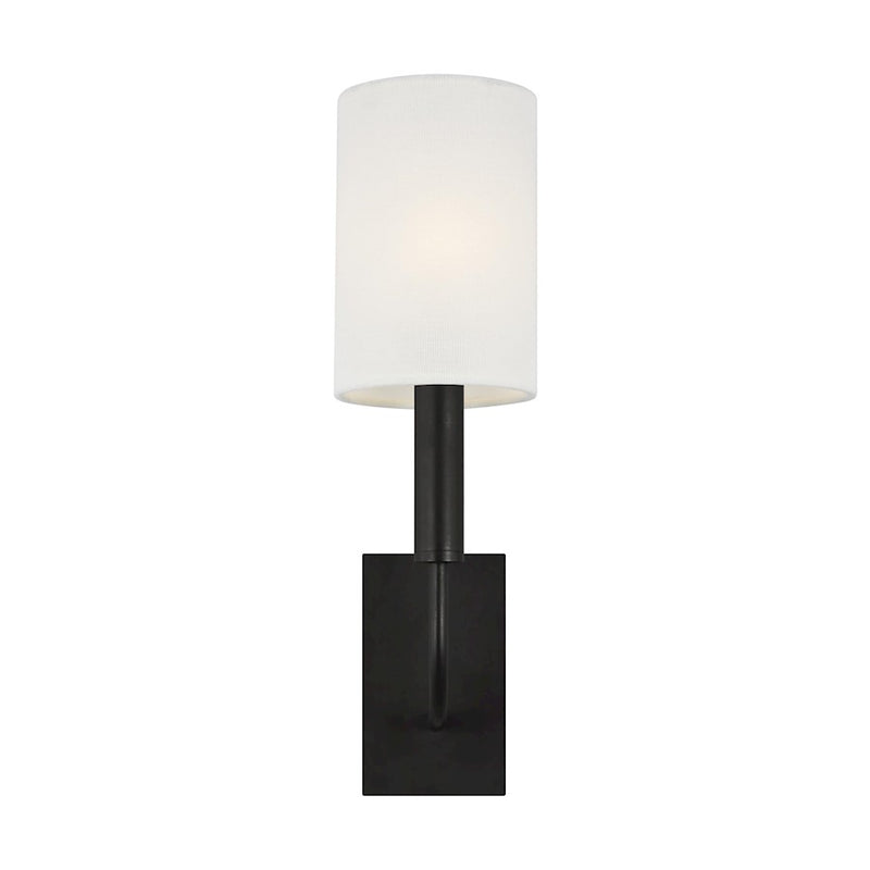 Visual Comfort Studio Brianna 1 Light Wall Sconce, AgIron/White