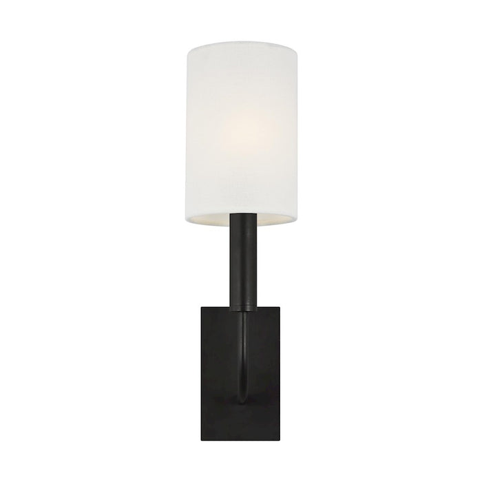 Visual Comfort Studio Brianna 1 Light Wall Sconce, AgIron/White