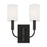 Visual Comfort Studio Brianna 2 Light Wall Bath, AgIron/White