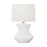 Visual Comfort Studio Bone 1 Light Table Lamp, White Ceramic/White - HT1021MWC1