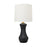 Visual Comfort Studio Bone 1-Lt Table Lamp, Rough BK Ceramic/WH