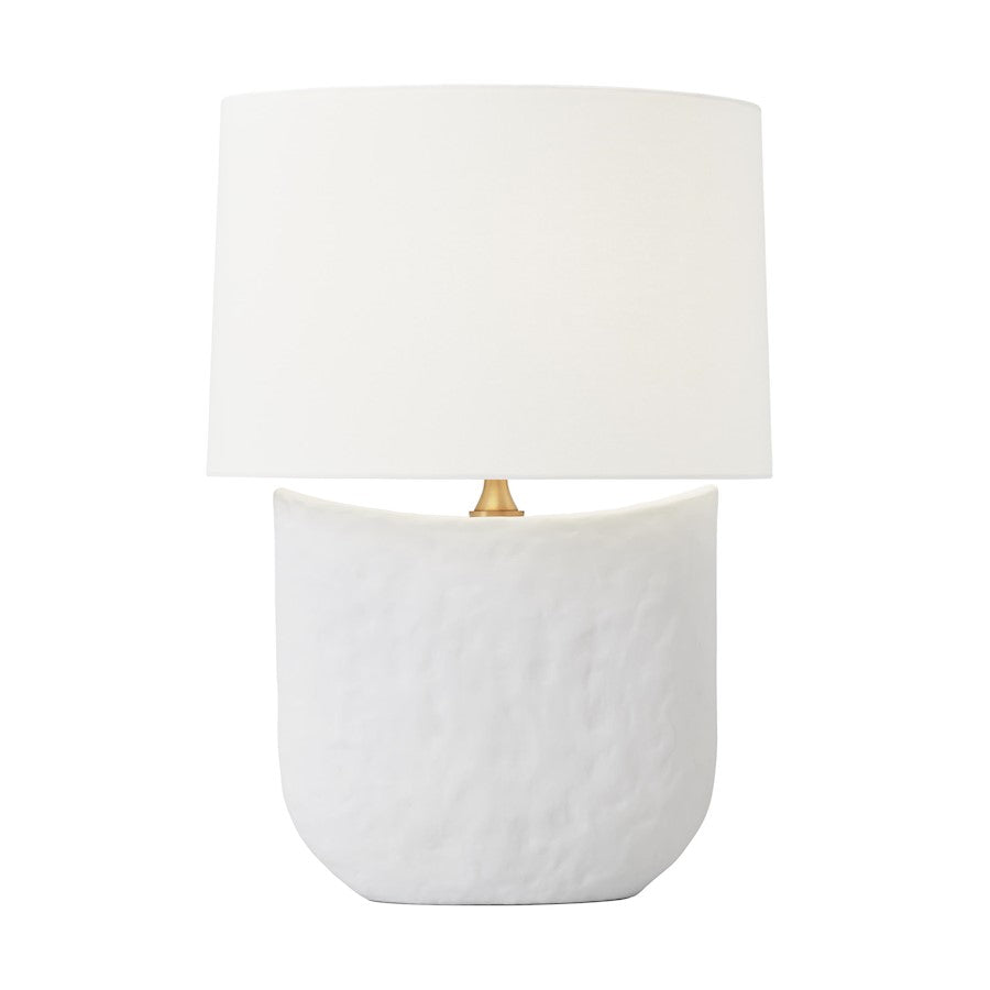 Visual Comfort Studio Cenotes 1-Lt Table Lamp, White Ceramic/White - HT1031MWC1