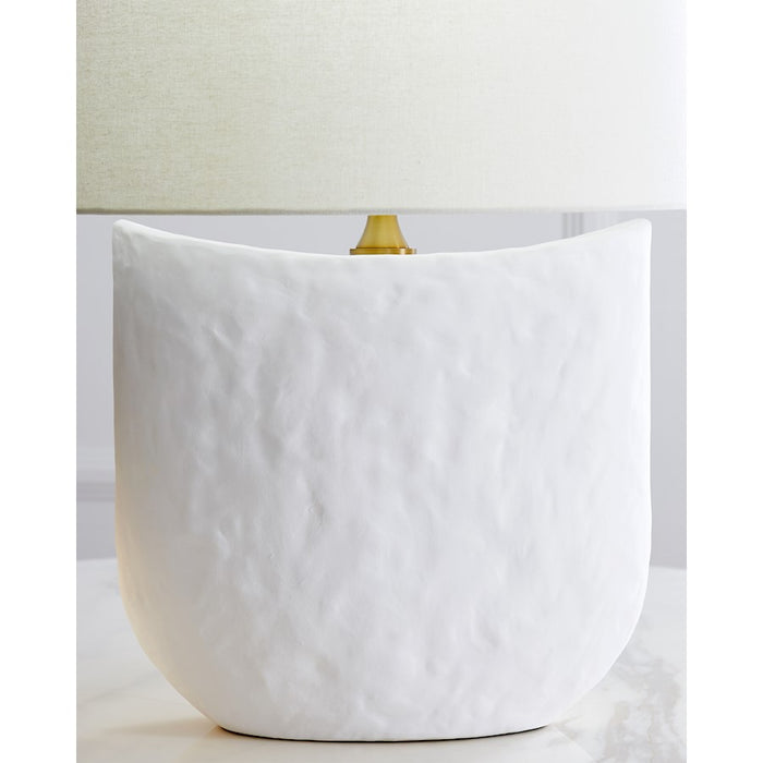 Visual Comfort Studio Cenotes 1-Lt Table Lamp, White Ceramic/White