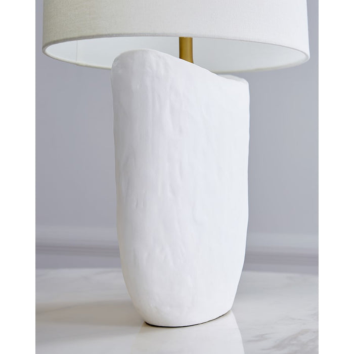 Visual Comfort Studio Cenotes 1-Lt Table Lamp, White Ceramic/White