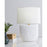 Visual Comfort Studio Cenotes 1-Lt Table Lamp, White Ceramic/White