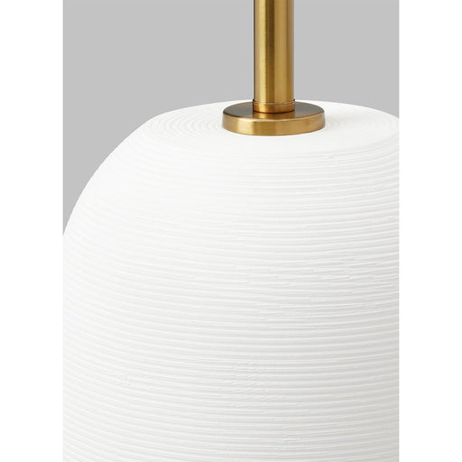 Visual Comfort Studio Fanny 1-Lt Slim Table Lamp, WH Ceramic/WH