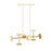 Visual Comfort Studio Nodes 8-Lt Large Linear Chandelier, Brass/Milk