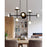 Visual Comfort Studio Nodes 8-Lt Large Linear Chandelier, Black/Milk