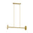 Visual Comfort Studio Nodes 2-Lt Linear Chandelier, Brass/Milk White