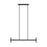 Visual Comfort Studio Nodes 2-Lt Linear Chandelier, Black/Milk White - KC1012MBK