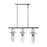 Visual Comfort Studio Nuance 3 Light Linear Chandelier, Iron/Clear