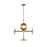 Visual Comfort Studio Nodes 5-Lt Large Chandelier, Brass/Milk White - KC1035BBS