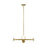 Visual Comfort Studio Nodes 4-Lt Wide Chandelier, Brass/Milk White - KC1064BBS