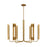 Visual Comfort Studio Carson 1-Lt Chandelier, Burnished Brass/White - KC1076BBS