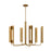 Visual Comfort Studio Carson 1-Lt Chandelier, Burnished Brass/White