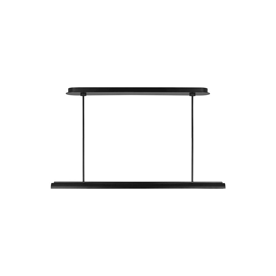 Visual Comfort Studio Carson 1-Lt Linear Chandelier, Midnight/White - KC1091MBK