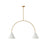 Visual Comfort Studio Cambre 2-Lt Linear Chandelier, WH/BS - KC1102MWTBBS-L1