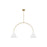 Visual Comfort Studio Cambre 2-Lt Linear Chandelier, WH/BS