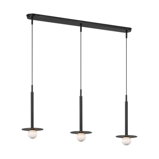 Visual Comfort Studio Nodes 3Lt Chandelier, Midnight Black/Milk