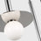 Visual Comfort Studio Nodes 3Lt Chandelier, Polished Nickel/Milk