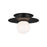 Visual Comfort Studio Nodes 1 Light Small Flush, Black/Milk White