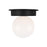 Visual Comfort Studio Nodes 1 Light Med Flush, Black/Milk White