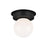 Visual Comfort Studio Nodes 1 Light Med Flush, Black/Milk White