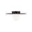 Visual Comfort Studio Nodes 1 Light Large Flush, Black/Milk White - KF1021MBK