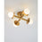 Visual Comfort Studio Nodes 4 Light Semi-Flush, Brass/Milk White