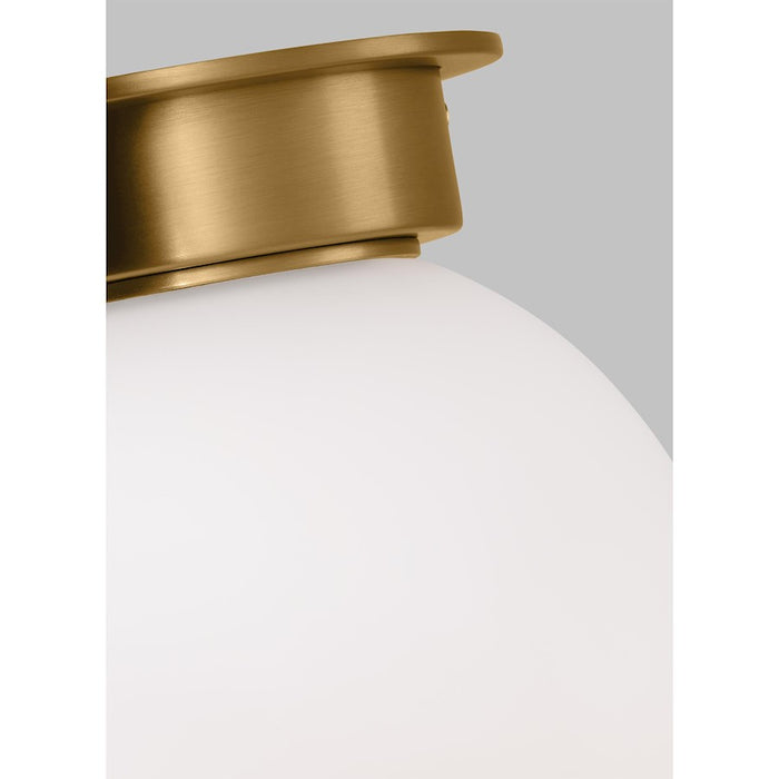 Visual Comfort Studio Nodes 1-Lt XL Flush, Brass/Milk White