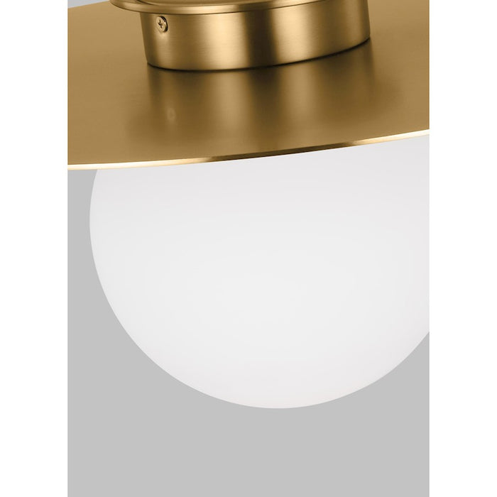 Visual Comfort Studio Nodes 1-Lt XL Flush, Brass/Milk White