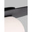 Visual Comfort Studio Nodes 1-Lt XL Flush, Black/Milk White