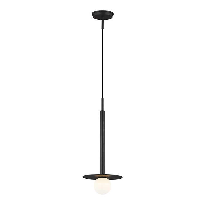 Visual Comfort Studio Nodes 1-Lt Short Pendant, Midnight/Milk White