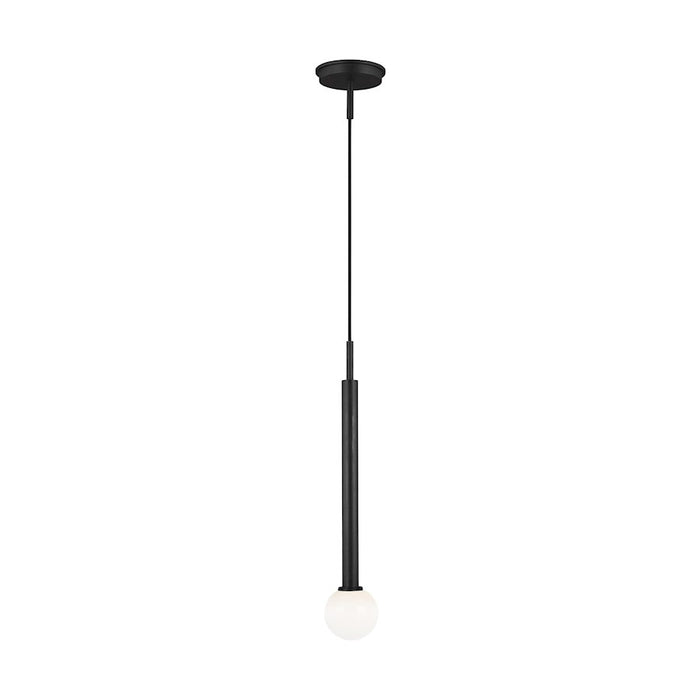 Visual Comfort Studio Nodes 1-Lt Short Pendant, Midnight/Milk White