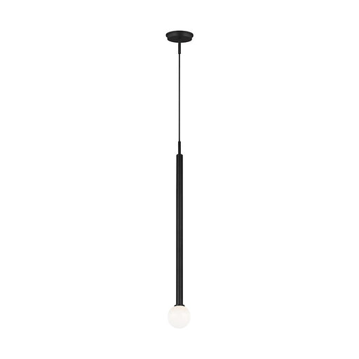 Visual Comfort Studio Nodes 1-Lt Tall Pendant, Midnight/Milk White