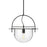 Visual Comfort Studio Nuance 1 Light Large Pendant, Aged Iron/Clear