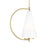 Visual Comfort Studio Gesture 1 Light Tall Pendant, Brass/Milk White