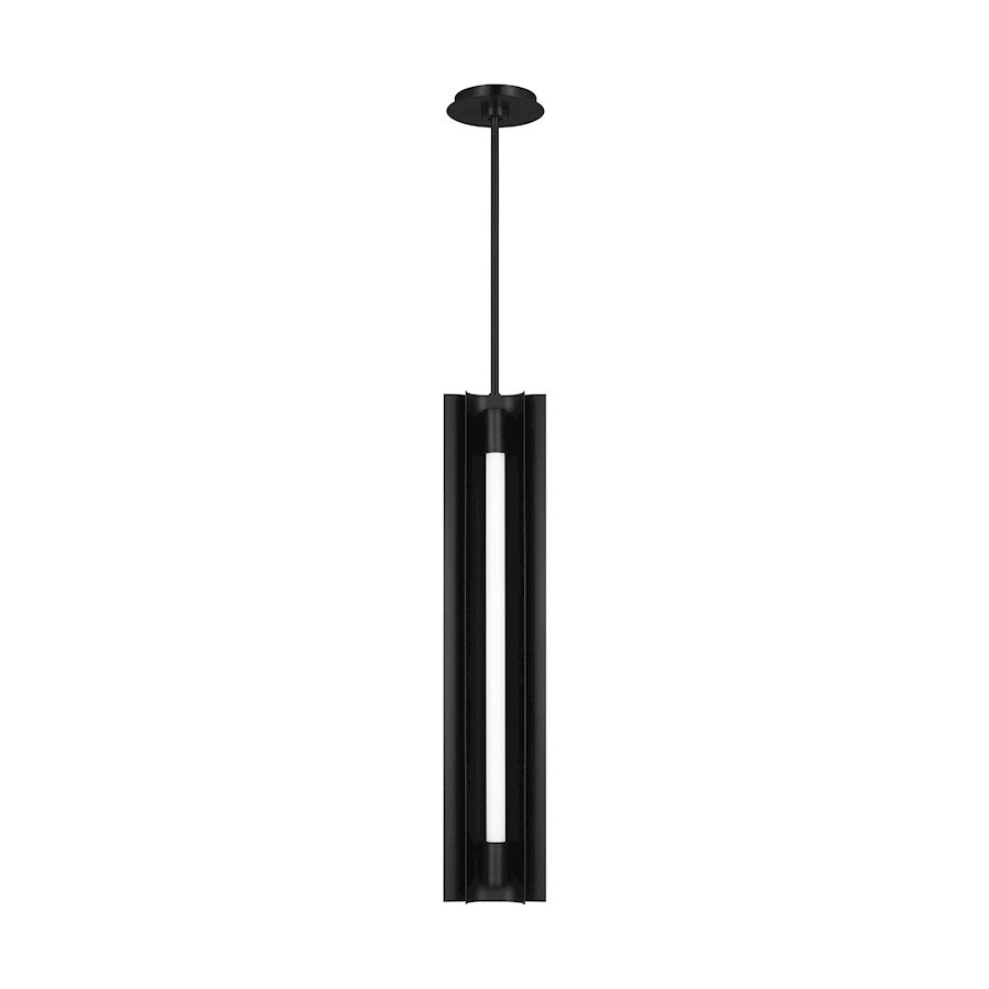 Visual Comfort Studio Carson 1 Light Narrow Pendant, Midnight/White - KP1084MBK