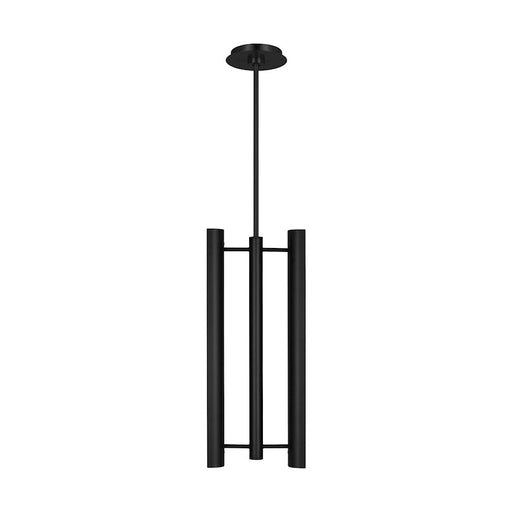 Visual Comfort Studio 1092 Carson 1 Light Pendant, Midnight/White - KP1092MBK