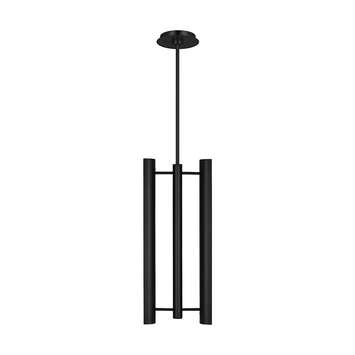 Visual Comfort Studio 1092 Carson 1 Light Pendant, Midnight/White - KP1092MBK