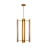 Visual Comfort Studio Carson 1 Light Pendant, Burnished Brass/White - KP1104BBS