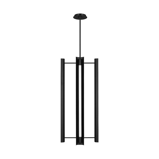 Visual Comfort Studio Carson 1 Light Tall Pendant, Midnight/White - KP1114MBK