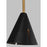 Visual Comfort Studio Cambre 1-Lt Small Pendant, Black/Brass