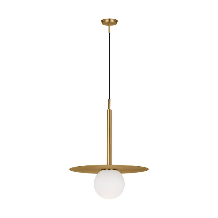 Visual Comfort Studio Nodes 1-Lt Large Pendant, Burnished/Milk