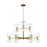 Visual Comfort Studio Londyn 18-Lt Chandelier, Brass/Clear/Clear