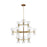 Visual Comfort Studio Londyn 24-Lt LG Chandelier, BS/Clear/Clear