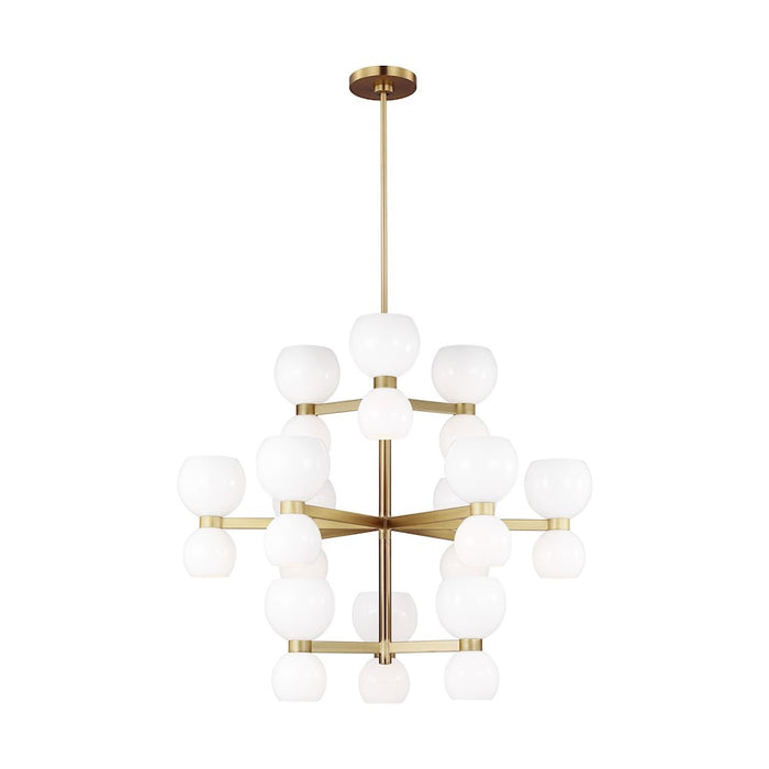 Visual Comfort Studio Londyn 24-Lt Large Chandelier, Brass/Milk