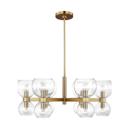 Visual Comfort Studio Londyn 6-Lt SM Chandelier, BS/Clear/Clear - KSC10212BBSCG