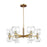 Visual Comfort Studio Londyn 6-Lt SM Chandelier, BS/Clear/Clear