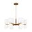 Visual Comfort Studio Londyn 12-Lt SM Chandelier, Brass/Milk